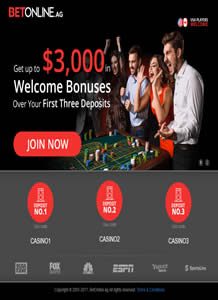 Screenshot of Betonline Casino website